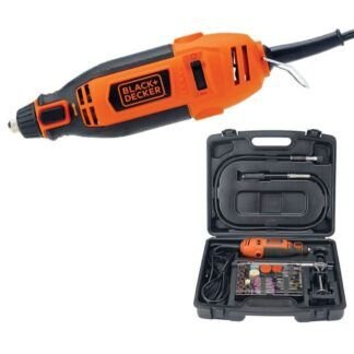 Moto tool black & decker estuche con 113 accesorios +guaya flexible + soporte