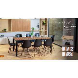 Comedor Madeira 8 puestos & Silla Eiffel MQ Home