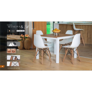 Comedor Madeira & silla Eiffel MQ Home