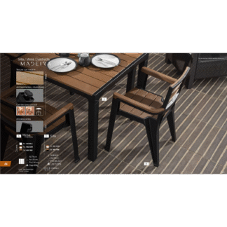 Silla y Mesa Rectangular Madeira MQ Home