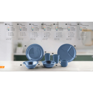 Plato Hóndo-Plato Pando-Taza Sopera-vaso 10 onzas-Jarro-Pocillo Chocolatero-Plato 3 Divisiones MQ Home